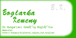 boglarka kemeny business card